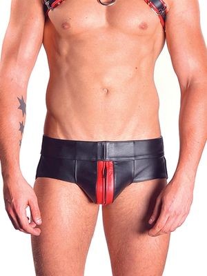 Mister B Leather Powerjock Red Striped