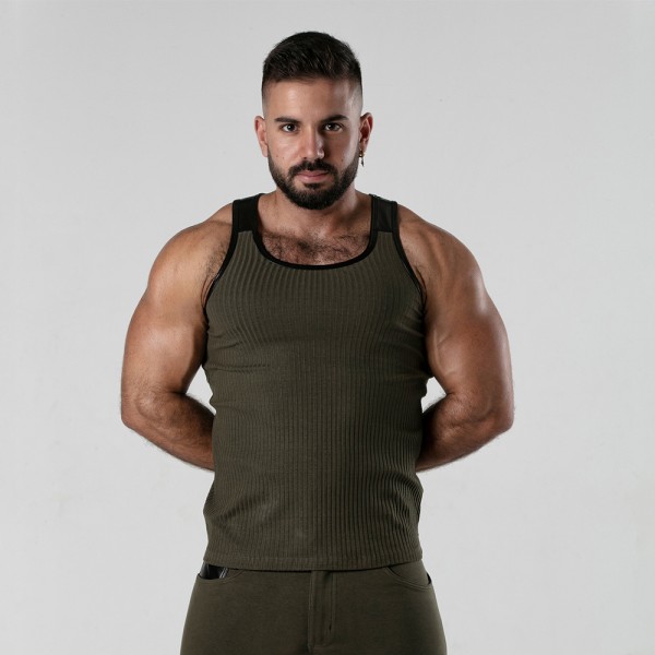 LOCKER GEAR - BACKROOM TANKTOP - Khaki