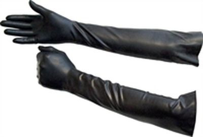 Mister B Premium Rubber Long Gloves - Black