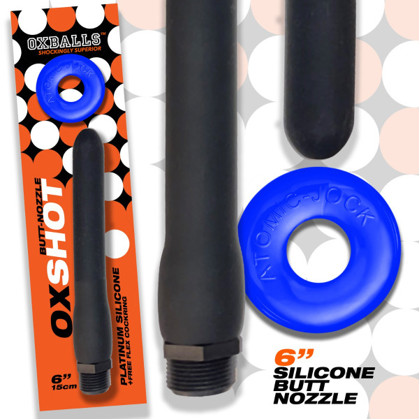OXBALLS -[SIL] OXSHOT Butt-Nozzle Shower Hose 6 Inch