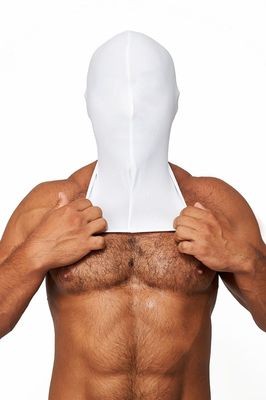 Mister B Lycra Hood No Holes White