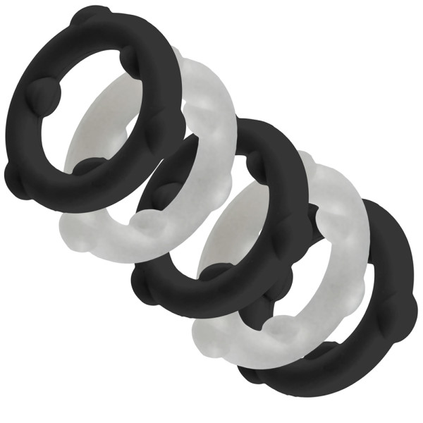 OXBALLS - GEARHEADS 5-Pack SPINNER Rings Black / Vapor