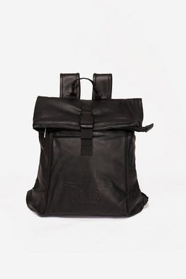 Mister B Leather Backpack - Black/Black