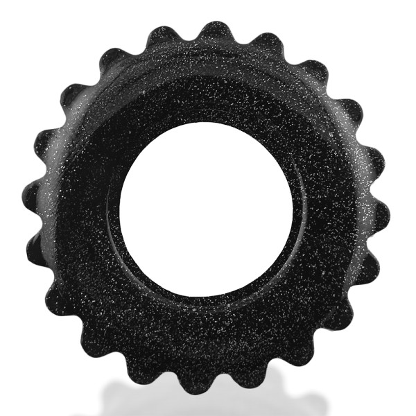 OXBALLS - [SIL/TPR] PLUSHY Cockring Black Mica