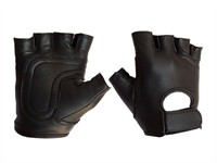 Mister B Leather Fingerless Gloves