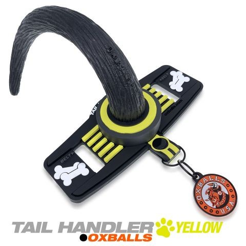 Oxballs TAIL HANDLER belt-strap show tail - Yellow