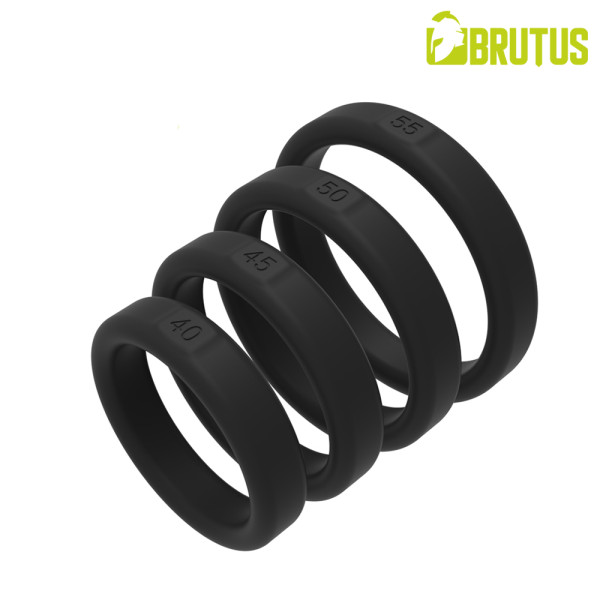 BRUTUS Flat Slick - Silicone Cockring 50 mm.