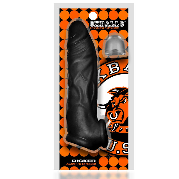 OXBALLS -[SIL/TPR] DICKER Ultra-Slim Cocksheath Black Ice