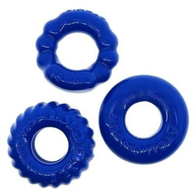 Oxballs BONEMAKER 3-PACK Cockring Kit - Pool Blue