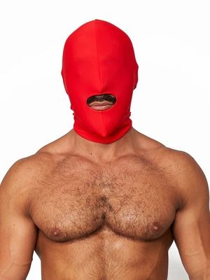 Mister B Lycra Hood Mouth Open Only Red